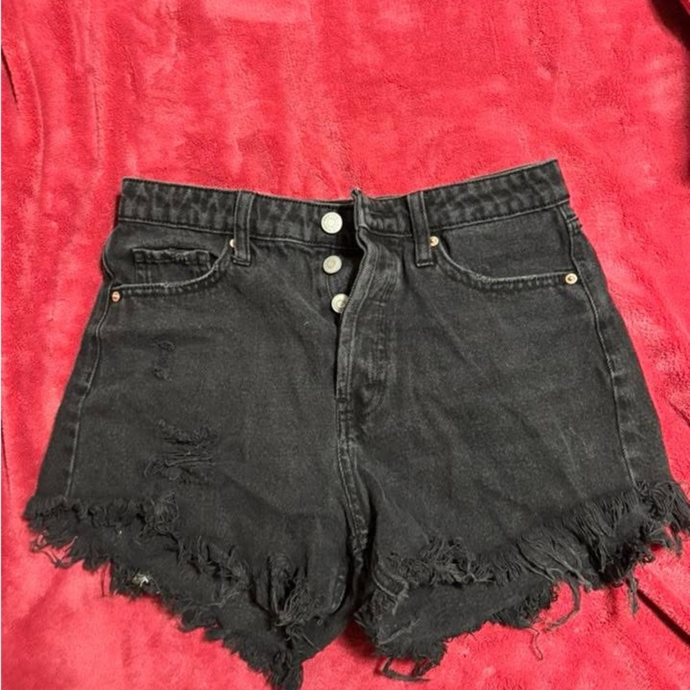 Wild Fable Black Frayed Jean Shorts